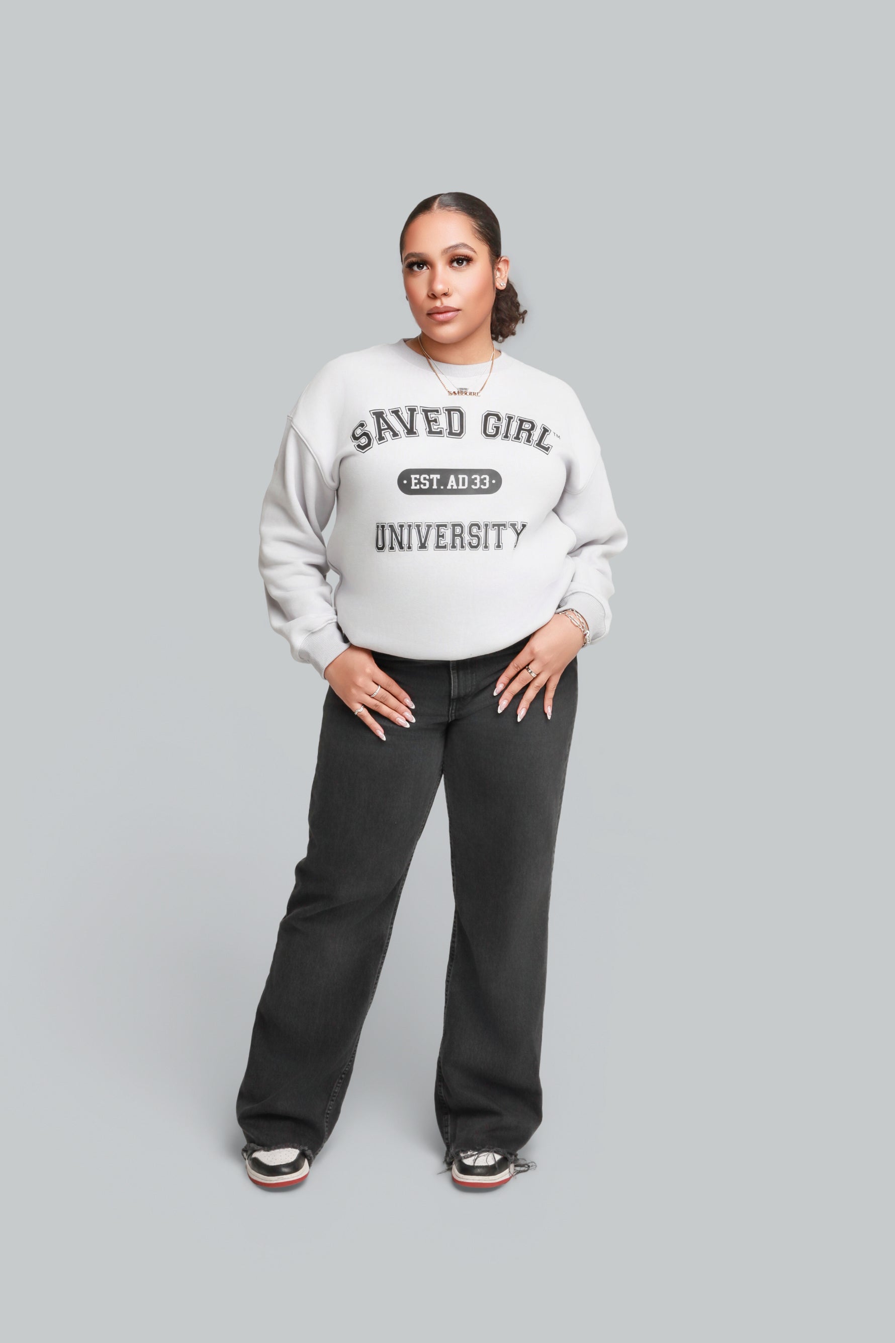 Crew neck sweatshirt women's