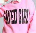 Pink crew neck sweatshirt