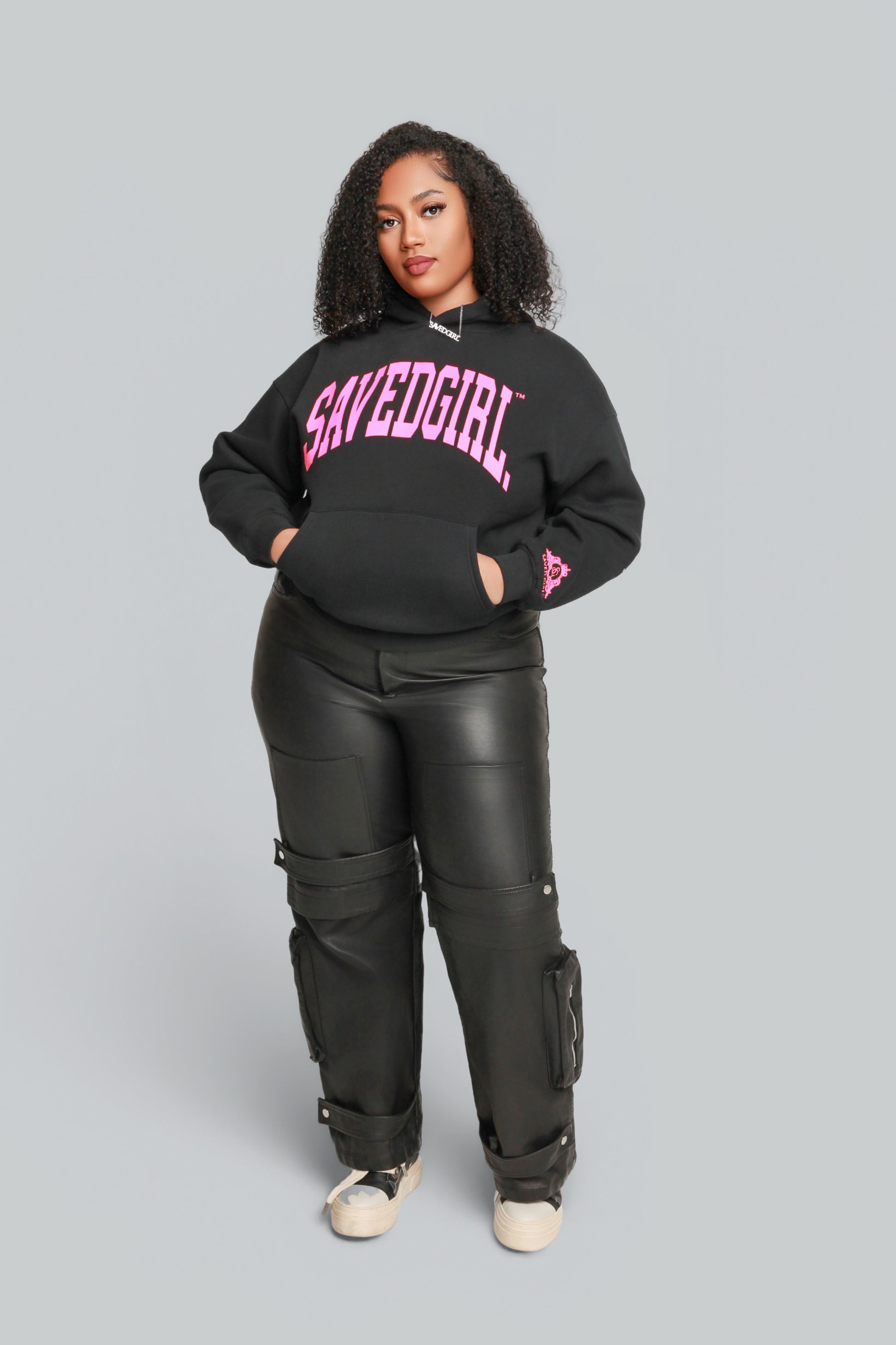Women's black essential hoodie