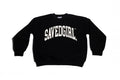 Black crew neck sweatshirt