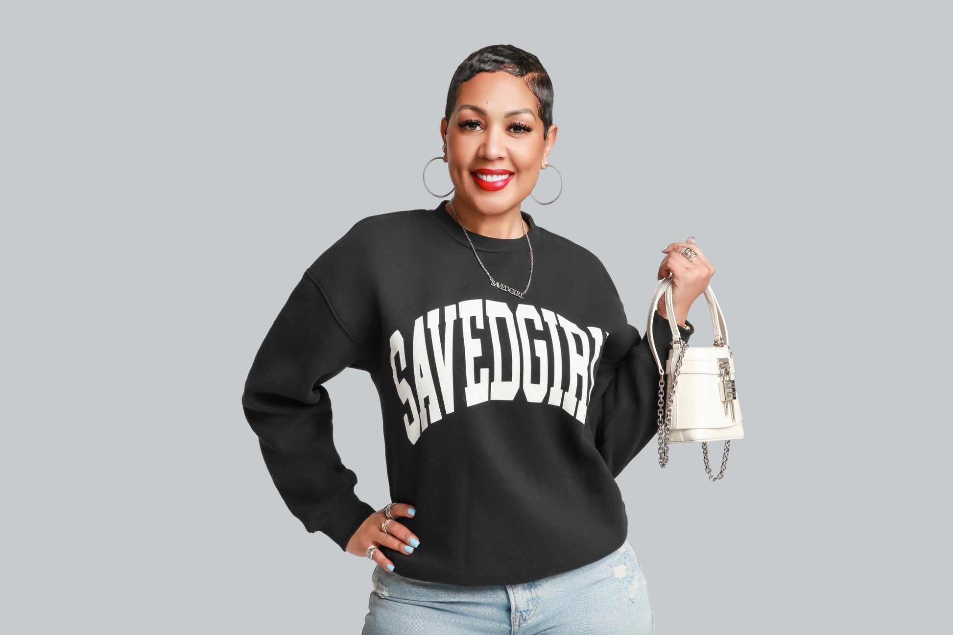 Black crew neck sweatshirt