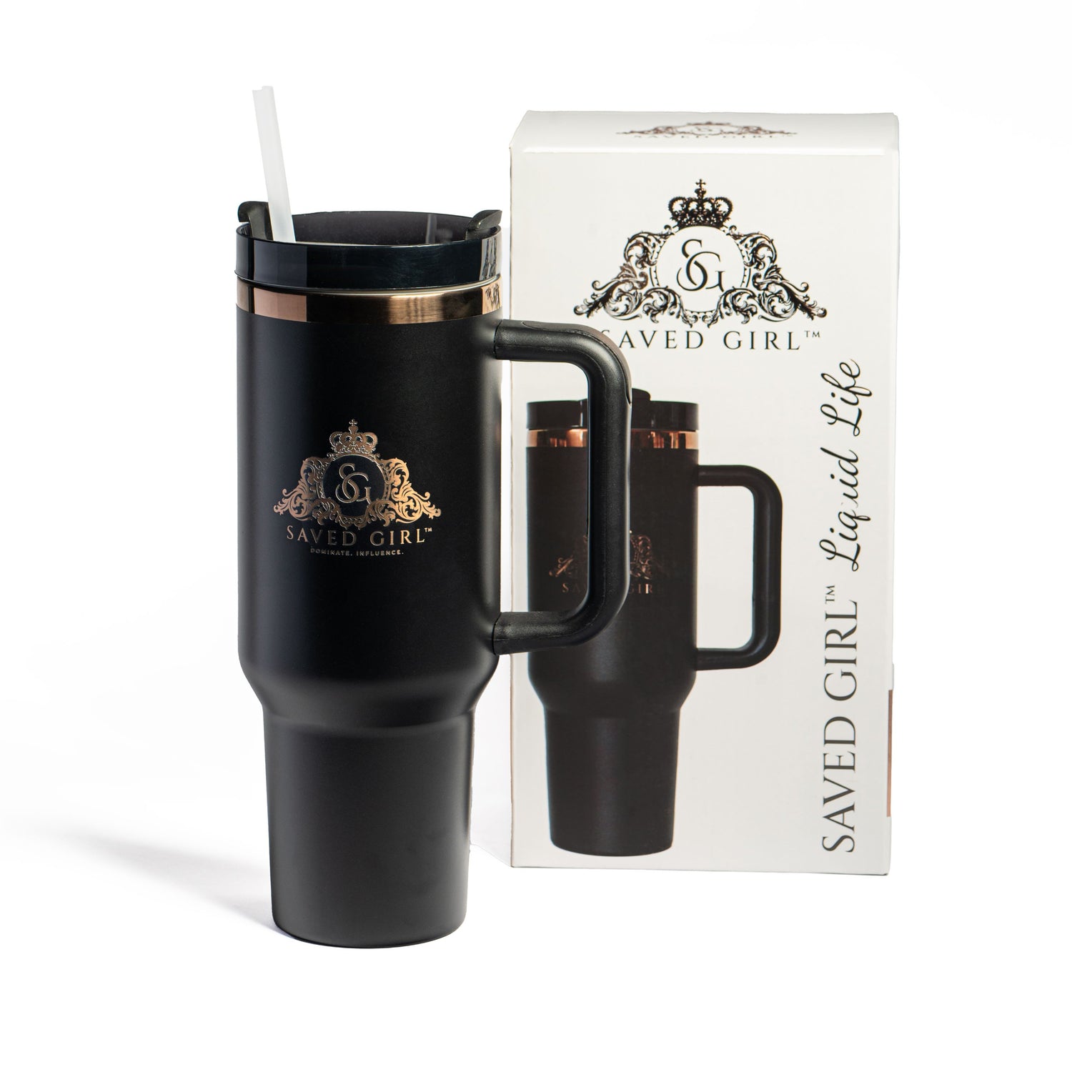 Stainless Steel Tumbler With Straw