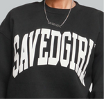 Black crew neck sweatshirt
