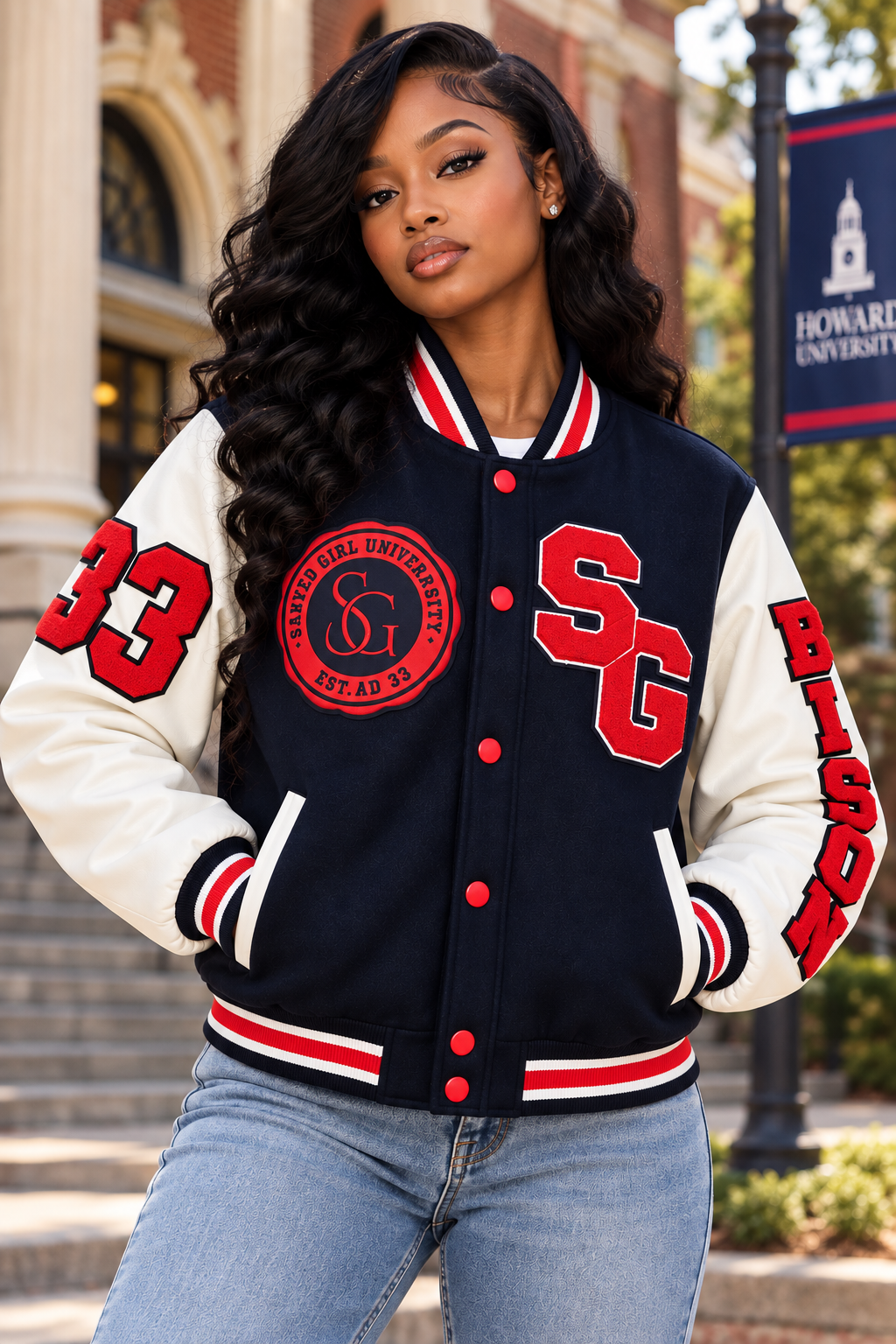 Victory Letterman Jacket-Howard Bison Edition