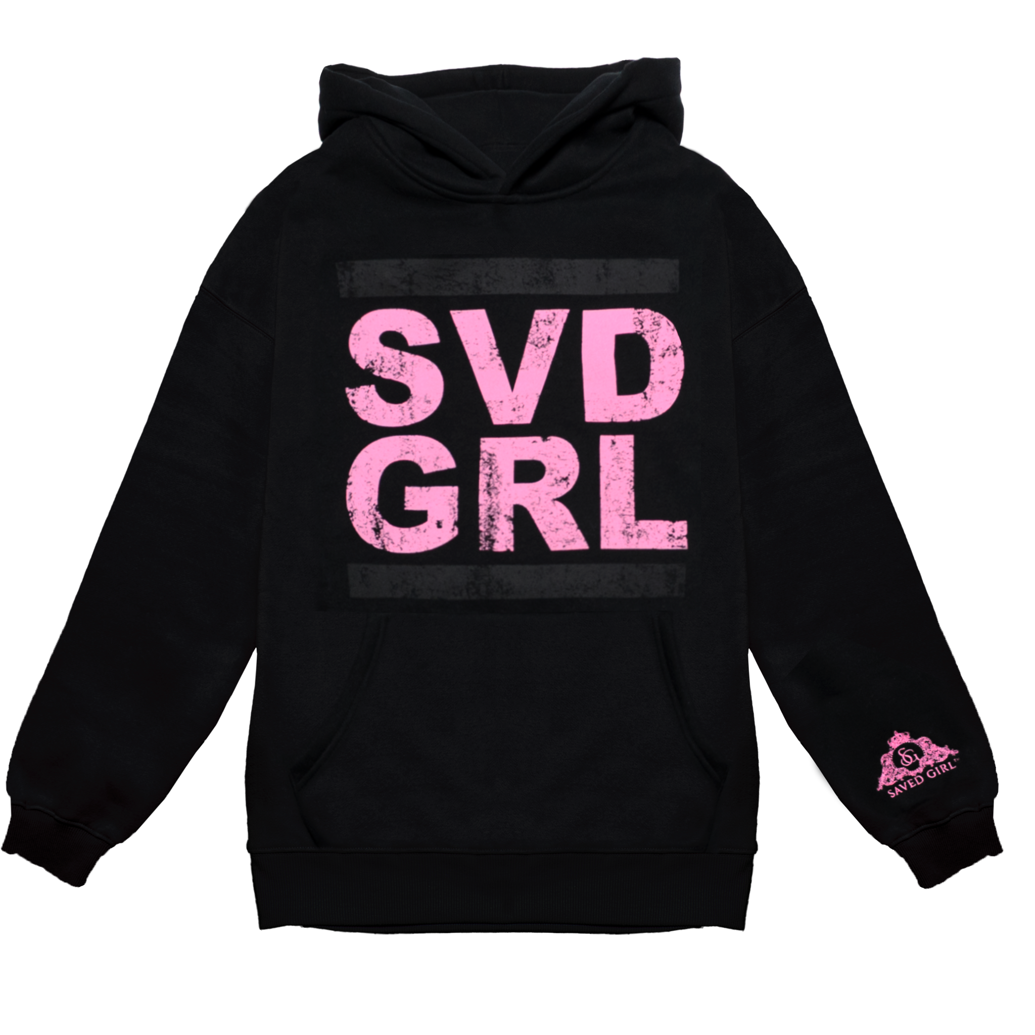 SVD GRL Black Retro Hoodie