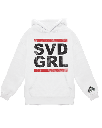 SVD GRL White Retro Hoodie