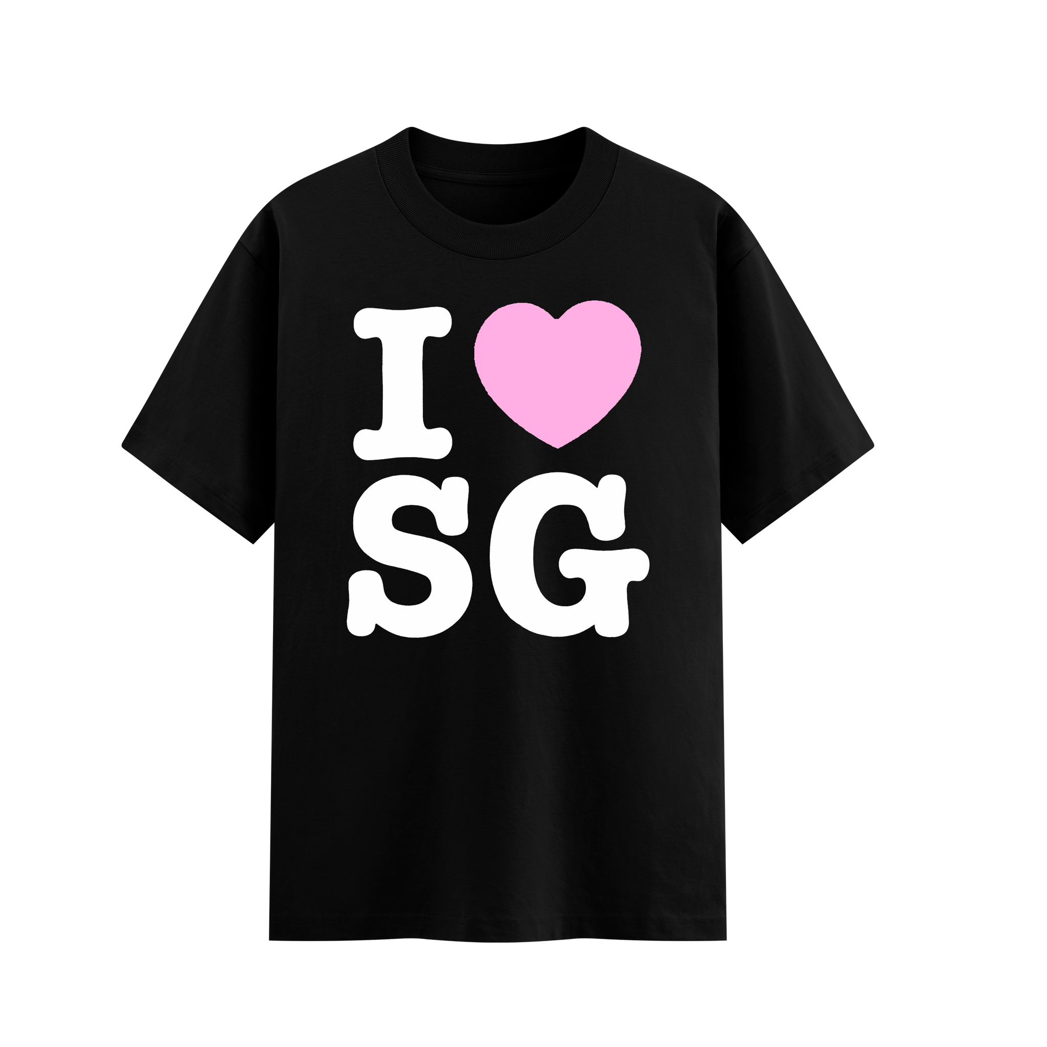 I Heart SG Black Tee