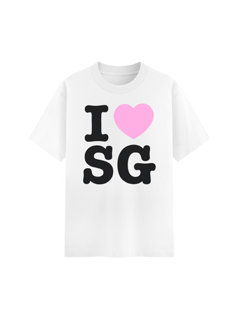 I Heart SG White Tee